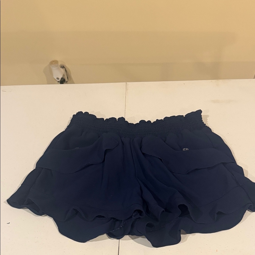 Jolt Women's Dark Blue Ruffle Cargo Shorts